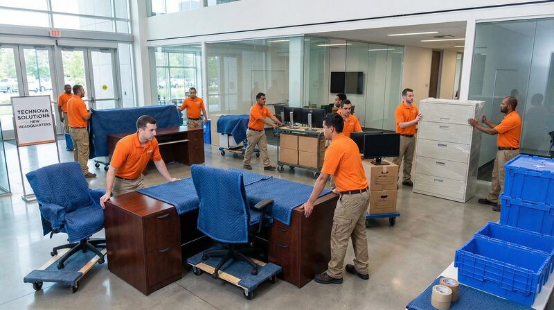 Mudanza de Oficina: Cómo Trasladar tu Empresa Sin Perder Productividad - Guía profesional de mudanzas Portes Sevilla